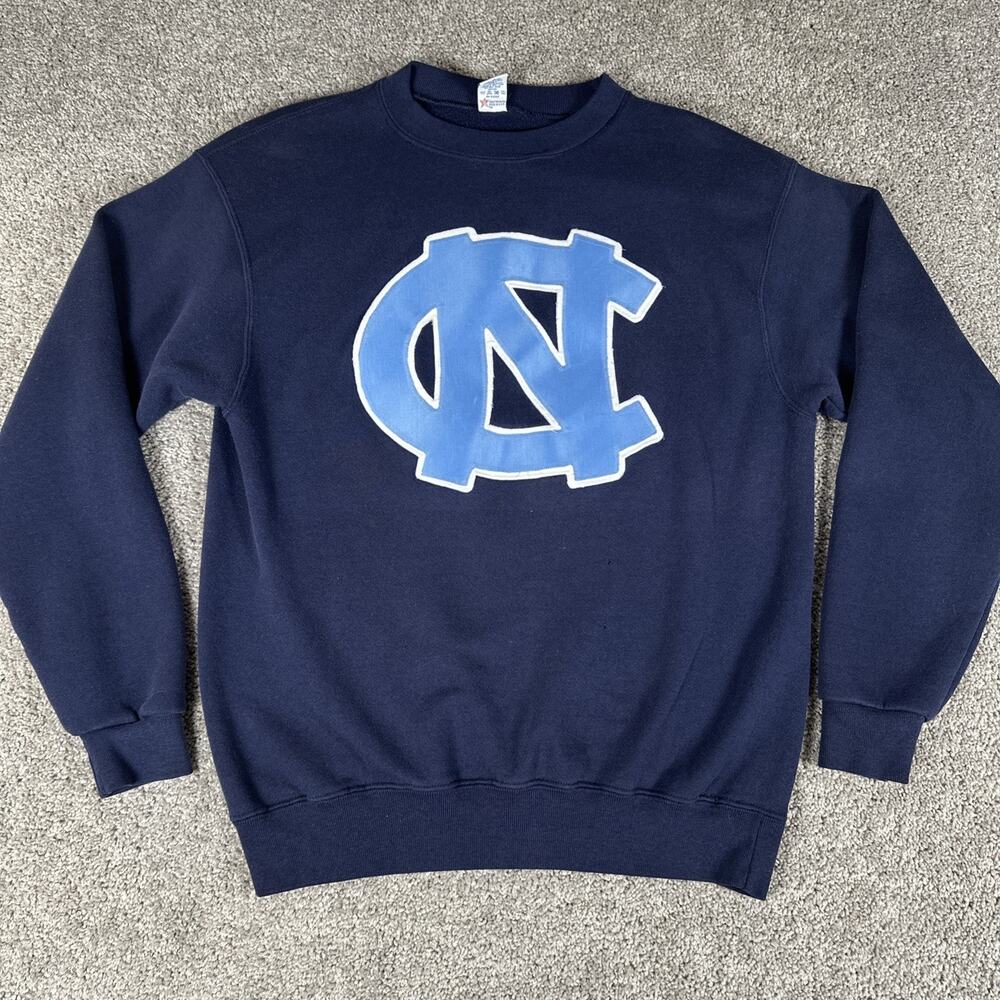 Vtg North Carolina Tar Heels Sweatshirt Mens XL Embroidered Soffe Made in USA